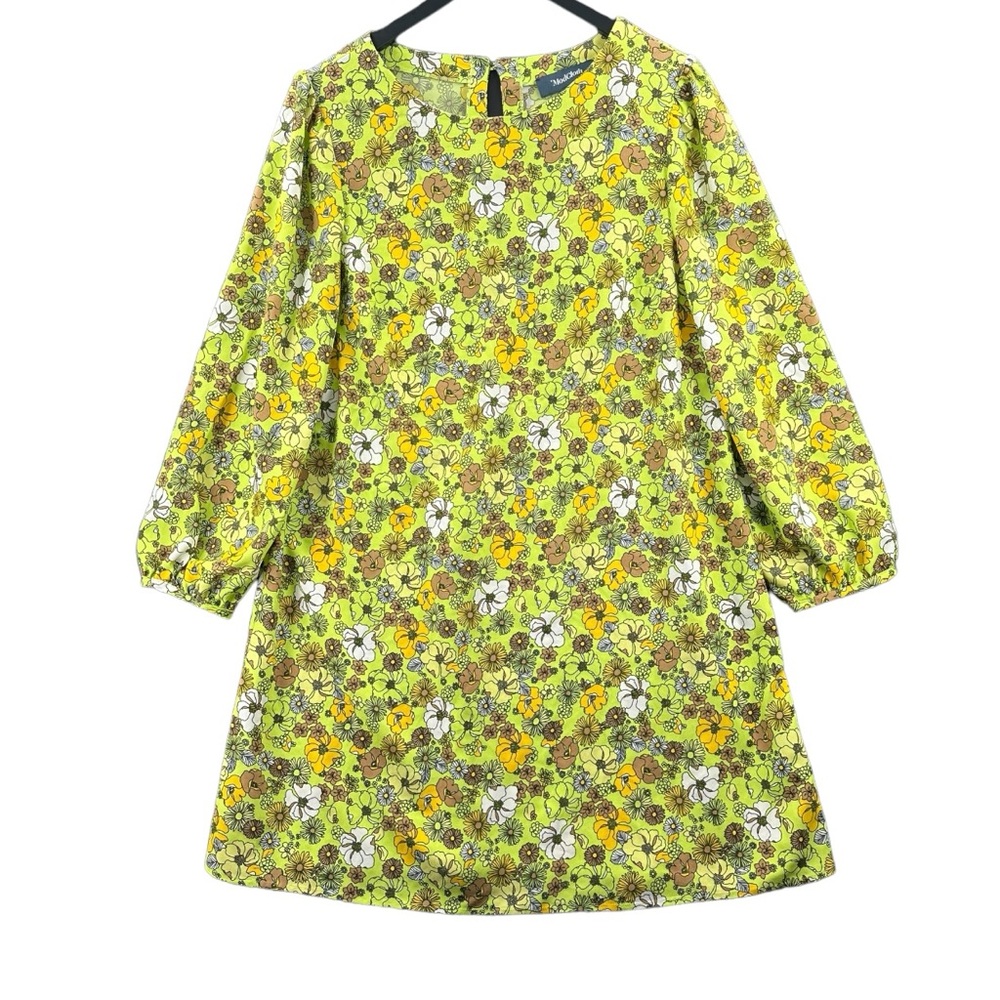 ModCloth Swing Retro A Line Daisy Flower yellow dress size Large